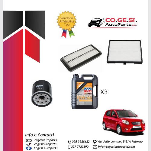 Kit tagliando olio 10w40 - tagliando,
