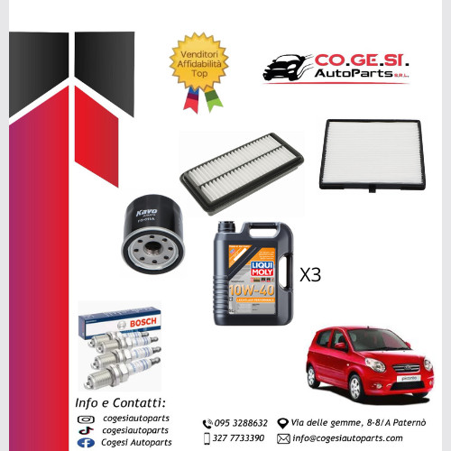 Kit tagliando olio 10w40 - 3l,